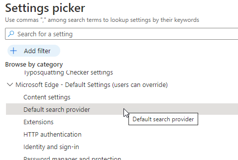 Settings Picker